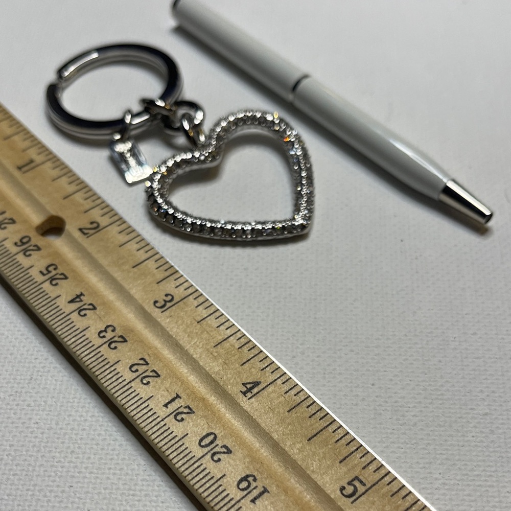 Coach Silver Heart Keychain and White Coach Pen Set - Picture 5 of 8
